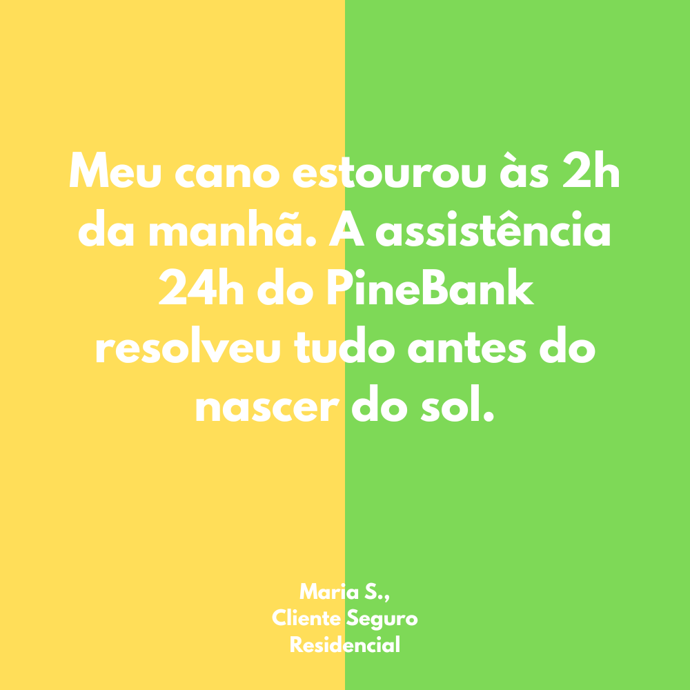 Relato de cliente do Pinebank via imagem de texto